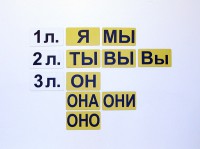 Набор магнитных карточек "Личные местоимения" (фон жёлтый) - fgospostavki.ru - Воронеж