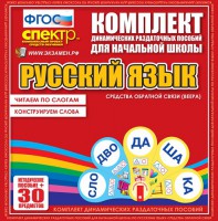Динамические раздаточные пособия. Русский язык (веера). Читаем по слогам (слоги из двух букв). Конструируем слова (слоги из двух и трех букв). - fgospostavki.ru - Воронеж