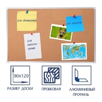 Доска пробковая 1200х900 - fgospostavki.ru - Воронеж