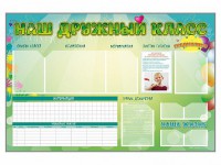 Стенд-уголок магнитно-маркерный "Наш дружный класс" - fgospostavki.ru - Воронеж