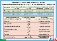 Таблица. Сравнение понятий изомер и гомолог. Функциональные группы классов органических веществ. - fgospostavki.ru - Воронеж