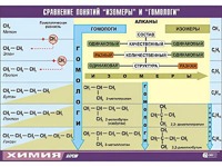 Таблица демонстрационная "Сравнение понятий изомер и гомолог" (винил 70x100) - fgospostavki.ru - Воронеж