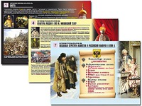 Комплект таблиц по истории "История России XVI - XVIII вв." раздаточные (цветные, ламинированные, А4, 10 штук) - fgospostavki.ru - Воронеж