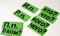 Набор магнитных карточек "Падежи" (фон зелёный) - fgospostavki.ru - Воронеж