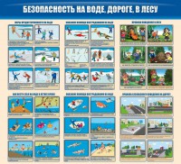 Стенд "Безопасность на воде, дороге, в лесу" - fgospostavki.ru - Воронеж