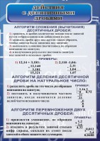 Стенд "Действия с десятичными дробями" - fgospostavki.ru - Воронеж