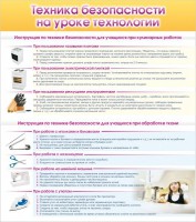 Стенд "Техника безопасности на уроке технологии" - fgospostavki.ru - Воронеж