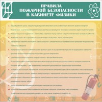 Стенд "Правила пожарной безопасности в кабинете физики" - fgospostavki.ru - Воронеж