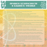 Стенд "Правила безопасности в кабинете физики" - fgospostavki.ru - Воронеж