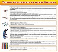 Стенд "Техника безопасности на уроках биологии" Вариант 2 - fgospostavki.ru - Воронеж