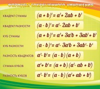 Стенд "Формулы сокращенного умножения" Вариант 3 - fgospostavki.ru - Воронеж