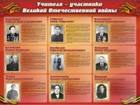 Стенд "Учителя-участники Великой Отечественной войны" - fgospostavki.ru - Воронеж