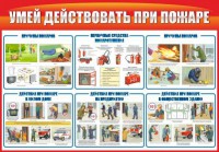 Стенд "Умей действовать при пожаре" - fgospostavki.ru - Воронеж