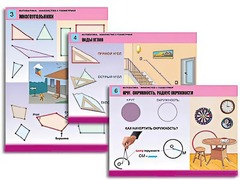 Комплект таблиц "Математика. Знакомство с геометрией" (6 таблиц, формат А1, ламинированные) - fgospostavki.ru - Воронеж