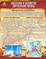 Стенд "Населения и хозяйство Зарубежной Европы" - fgospostavki.ru - Воронеж