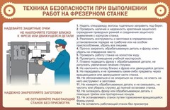 Стенд "Техника безопасности при выполнении работ на фрезерном станке" - fgospostavki.ru - Воронеж