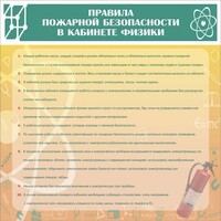 Стенд "Правила пожарной безопасности в кабинете физики" - fgospostavki.ru - Воронеж