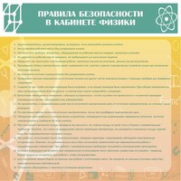 Стенд "Правила безопасности в кабинете физики" - fgospostavki.ru - Воронеж