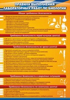 Стенд "Правила выполнения лабораторных работ по биологии" Вариант 2 - fgospostavki.ru - Воронеж