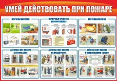 Стенд "Умей действовать при пожаре" - fgospostavki.ru - Воронеж