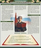 Стенд "Уставы. Закон военной службы. Военная присяга" - fgospostavki.ru - Воронеж
