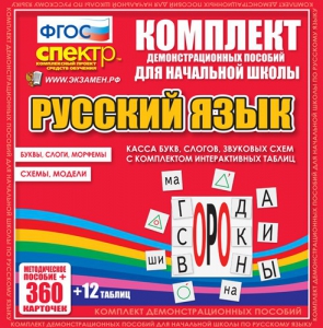 Динамические раздаточные пособия. Русский язык (комплект демонстрационных материалов). Касса букв, слогов, звуковых схем с набором интерактивных таблиц. - fgospostavki.ru - Воронеж