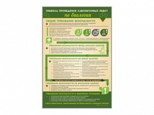 Стенд "Правила выполнения лабораторных работ по биологии" Вариант 1 - fgospostavki.ru - Воронеж