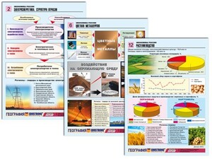 Комплект таблиц по географии "Экономика России" раздаточные (цветные, ламинированные, А4, 16 штук) - fgospostavki.ru - Воронеж