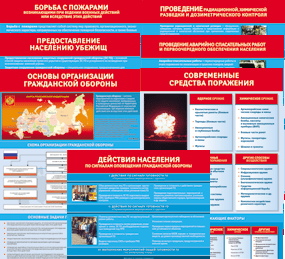 Комплект таблиц "Основы гражданской обороны (МЧС РФ)" 13 штук. - fgospostavki.ru - Воронеж