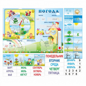 Стенд "Погода" с карманами для вставок - fgospostavki.ru - Воронеж