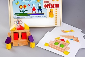 Игровой набор Фребеля "Конструктор деревянный без соединений-4" (Серия "Эксперимент") - fgospostavki.ru - Воронеж