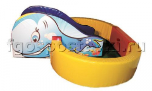 Сухой бассейн овальный с горкой "Кит" ПВХ - fgospostavki.ru - Воронеж
