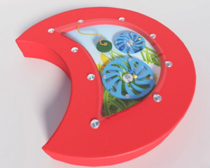 Настенный игровой модуль в виде части гусеницы с весами - fgospostavki.ru - Воронеж