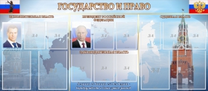 Стенд "Государство и право" - fgospostavki.ru - Воронеж