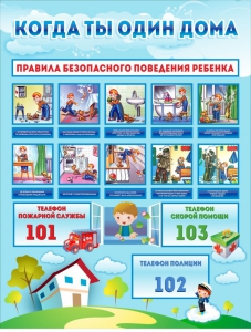 Стенд "Когда ты один дома" - fgospostavki.ru - Воронеж