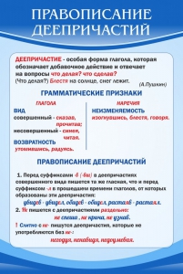 Стенд "Правописание деепричастий" - fgospostavki.ru - Воронеж