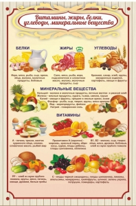 Стенд "Витамины, жиры, белки" - fgospostavki.ru - Воронеж