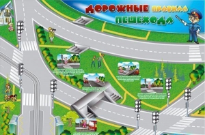Магнитно-маркерная доска "Дорожные правила пешехода" с комплектом тематических магнитов - fgospostavki.ru - Воронеж