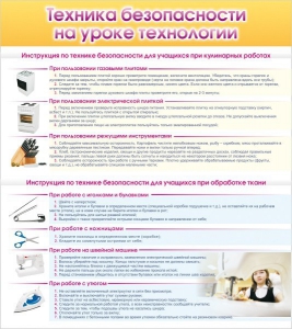 Стенд "Техника безопасности на уроке технологии" - fgospostavki.ru - Воронеж