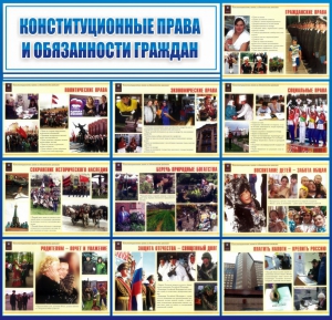 Стенд "Конституционные права и обязанности граждан" - fgospostavki.ru - Воронеж