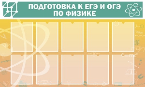 Стенд "Подготовка к ЕГЭ и ОГЭ по физике (10 карманов)" - fgospostavki.ru - Воронеж