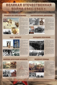 Стенд "Великая отечественная война (события)" - fgospostavki.ru - Воронеж