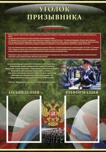 Стенд "Уголок призывника" - fgospostavki.ru - Воронеж