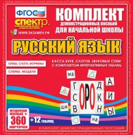Динамические раздаточные пособия. Русский язык (комплект демонстрационных материалов). Касса букв, слогов, звуковых схем с набором интерактивных таблиц. - fgospostavki.ru - Воронеж