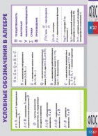 Таблица "Условные обозначения в алгебре" (винил) - fgospostavki.ru - Воронеж