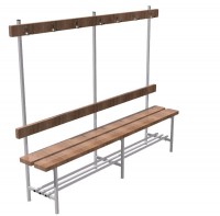 Скамья для раздевалок односторонняя с вешалкой (2,5 метра) - fgospostavki.ru - Воронеж