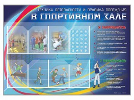 Стенд-уголок "Техника безопасности и правила поведения в спортивном зале" - fgospostavki.ru - Воронеж