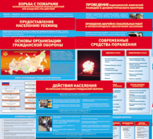 Комплект таблиц "Основы гражданской обороны (МЧС РФ)" 13 штук. - fgospostavki.ru - Воронеж