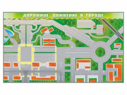 Доска магнитно-маркерная панорамная "Дорожное движение в городе" - fgospostavki.ru - Воронеж