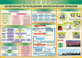 Таблица "Возможные пути решения экологических проблем" (100х140 сантиметров, винил) - fgospostavki.ru - Воронеж